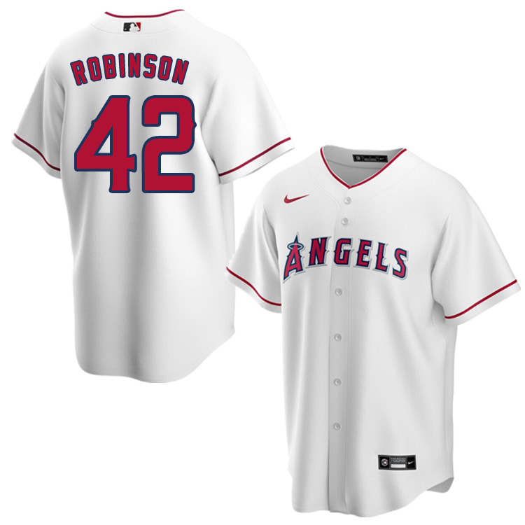 Nike Men #42 Jackie Robinson Los Angeles Angels Baseball Jerseys Sale-White